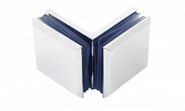 Коннектор для душевой кабины стекло-стекло 90° 45х45 мм цинк-хром полированный t735 PZn  купить в Симферополе Коннектор для душевой кабины стекло-стекло 90° 45х45 мм цинк-хром полированный t735 PZn  купить в Симферополе