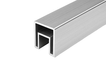 Труба 40х40 мм с пазом 24 х 24 под стекло, 6м, алюминиевый, неанод Фk856-2 AL купить в Симферополе