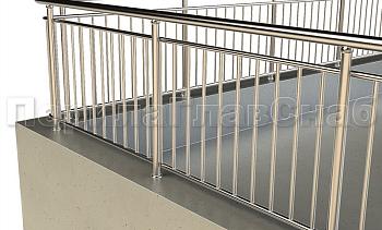 Ограждение кровли с вертикальным заполнением в Симферополе. Готовые проекты ПерилаГлавСнаб