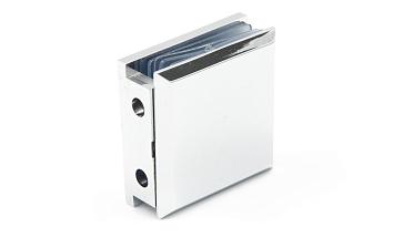 Коннектор для душевой  стена-стекло 45х45 мм, 90°, с двумя отверстиями, цинк, полированный t731 PZn купить в Симферополе