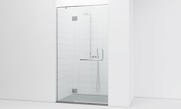 Комплект фурнитуры для душевой перегородки в проеме на профиле с глухим стеклом и дверью t561-1 купить в Симферополе