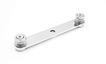 Стеклодержатель пластинчатый штампованный 3хМ8, по центрам 170х4 мм, полированный, шайбы 4 мм штамп., под стекло 6-12 AISI201 k047-6 купить в Симферополе