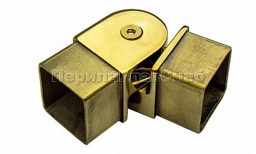 Поворот поручня 40х40 мм, регулируемый, полированный, под золото (AISI 304) Фk366-88 купить в Симферополе