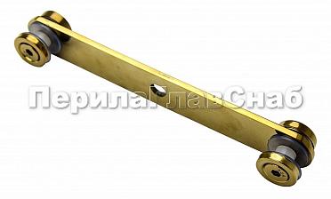 Стеклодержатель пластинчатый 3хМ8, по центрам 170х5 мм, полированный, шайбы 5 мм литые, под стекло 6-12 мм, (AISI 304), под золото Фk023-88 купить в Симферополе