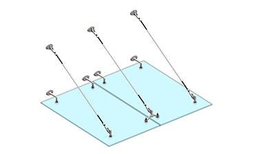Комплект фурнитуры для козырька 1500х1800 (на вантах/тягах) k671-15-18 купить в Симферополе