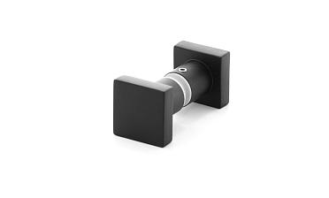 Ручка-кноб квадратная, для стекла 6-12мм, черная t669 Bl купить в Симферополе