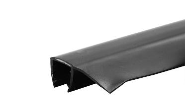 Уплотнитель для стекла 8 мм, непрозрачный черный, 90°, стекло-стекло 2200 мм t215-2 Bl-U купить в Симферополе