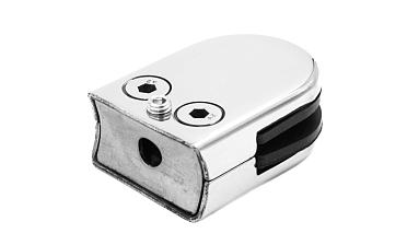 Стеклодержатель штампованный под стекло 8мм (4+4 мм), под стойку Ø38.1 мм 40х22х54, полированный (AISI 304) k538-2 купить в Симферополе