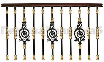 Латунные перила для лестниц серии – Намибия L07 в Симферополе. Готовые проекты ПерилаГлавСнаб