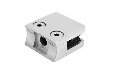 Стеклодержатель литой квадратный с вставками под стекло 8-10 мм (4+4 мм), на стойку Ø38.1 мм, 41х22х42, полированный, (AISI 304) k004-10 купить в Симферополе