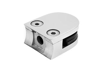 Стеклодержатель литой под стекло 8 мм (4+4 мм), под стойку Ø38.1 мм, (40х22х49), полированный AISI 316 k001-5 купить в Симферополе