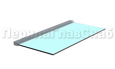 Козырек на алюминиевом профиле ,вынос до 950мм, k671-100 купить в Симферополе