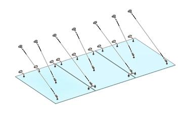 Комплект фурнитуры для козырька 1800х3700 (на вантах/тягах) k671-18-37 купить в Симферополе