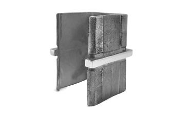 Соединитель для поручня 40х40 мм с пазом, полированный (AISI 304) Фk545-2 купить в Симферополе