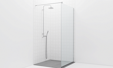 Стационарная душевая перегородка на профиле t581-1 купить в Симферополе