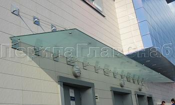 Стеклянные козырьки и навесы в Симферополе. Готовые проекты ПерилаГлавСнаб