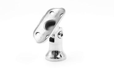 Наконечник стойки "колокольчик" на плоскость, с регулируемым ложементом под поручень Ø50.8 мм, литой, полированный, нержавеющий AISI 304, k203-3 купить в Симферополе