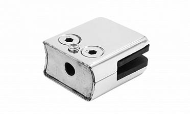 Стеклодержатель штампованный  под стекло 8 мм (4+4 мм), квадратный, под стойку Ø38.1 мм (40х24х48), полированный (AISI 304) k351 купить в Симферополе