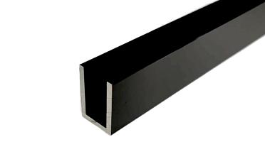П-образный профиль 19x13, L=2200, под стекло 8 мм, алюминий анодированный в черный глянцевый t756 AND BL купить в Симферополе