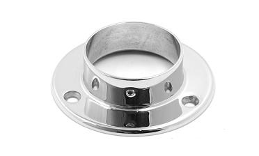 Фланец для трубы Ø50.8 мм, литой, полированный под 3 самореза 4.8 мм (AISI 304) k022 купить в Симферополе