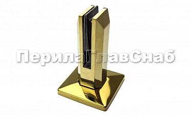 Стеклодержатель литой напольный, плоский 50х50х160 мм, полированный, под золото (AISI 304) Фk275-88 купить в Симферополе
