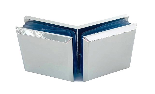 Коннектор для душевой кабины стекло-стекло 135°, 45х45, цинк , вырез 71 t736 PZn Коннектор для душевой кабины стекло-стекло 135°, 45х45, цинк , вырез 71 t736 PZn