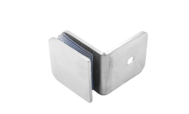 Коннектор для душевой кабины стена-стекло 90°, 45х45, шлифованный  t722-2 SSS купить в Симферополе