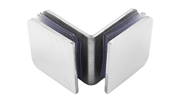 Коннектор для душевой кабины стекло-стекло 90° 45х45 мм латунь-хром, полированный t725 PC купить в Симферополе