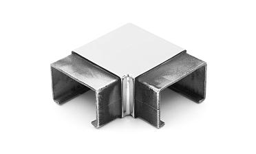 Отвод для поручня с пазом 40х60 мм, полированный (AISI 304) k542 купить в Симферополе