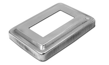 Низ стойки фигурный под трубу 31х61 мм, 105х75х0.4, высота 16 мм, полированный (AISI 304) k377 купить в Симферополе