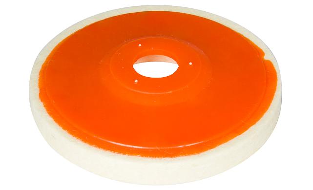 K427-3 войлок белый Ø125х10 мм очищенный, для тонкой полировки 11 000 rpm, Premium k427-3  2