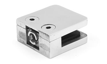 Стеклодержатель литой, под стекло 8 мм. 4+4 мм. на плоскость 42х22,5х42  полированный (AISI 304) k003 купить в Симферополе