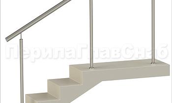 Нержавеющие ограждения без ригелей для крыльца в Симферополе. Готовые проекты ПерилаГлавСнаб