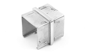 Соединитель для поручня с пазом 40х40 мм, полированный, (AISI 304) k545 купить в Симферополе