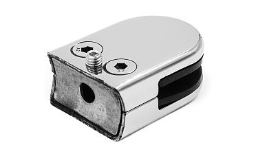 Стеклодержатель штампованный под стекло 10 мм (5+5 мм), под стойку Ø38.1 мм (39х24х55), полированный (AISI 304) k538-10 купить в Симферополе