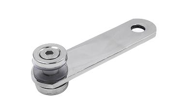 Стеклодержатель пластинчатый 2хМ8 (половинка), по центрам 85х5 мм, полированный, шайбы 5 мм штамп., под стекло 6-12 мм, (AISI 201) k047-1/2 купить в Симферополе