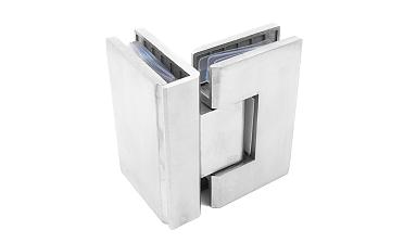 Петля для душевой кабины стекло-стекло 90° 90х55 мм шлифованная  t304 SSS купить в Симферополе