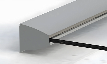 Комплект профиля козырькового анодированного, для стекла 20 мм (10+10 мм), 3000 мм  k300-20-3000 купить в Симферополе