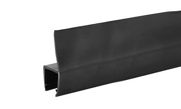 Уплотнитель для стекла 8 мм, непрозрачный черный, 180°, стекло-стекло 2200 мм t204-2 BL-U купить в Симферополе