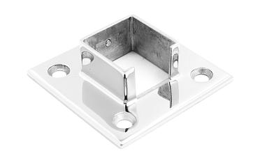 Фланец для трубы с пазом 40х40 мм, полированный, литой (AISI 304) k554 купить в Симферополе