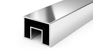 Труба Prima3+, 40х60х1.5 мм, с пазом 24х24мм под стекло, полировка 600GRIT, AISI 201 k824-5 купить в Симферополе