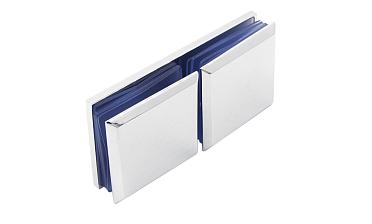 Коннектор для душевой кабины стекло-стекло 180° 45х45 мм латунь-хром, полированный t734 PC купить в Симферополе