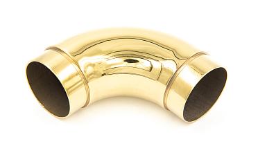 Отвод поручня под Ø50.8х102х1.45 мм, 90°, полированный 600 Grit, с двумя установочными кольцами, золото k052-88 купить в Симферополе