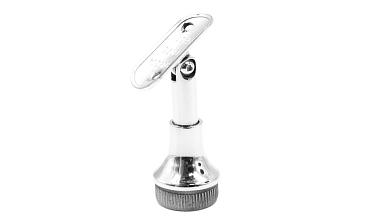 Наконечник регулируемый по высоте на стойку Ø38.1х1.5 мм, с регулируемым ложементом под поручень Ø50.8 мм, литой, полированный, нержавеющий (AISI 304) k317-3 купить в Симферополе