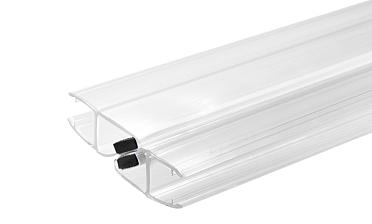 Комплект уплотнителей для стекла в душевую кабину для стекла 8 мм (2 шт.), прозрачный, стекло-стекло, с магнитом 90°/180°, 2200 мм t210-2 купить в Симферополе