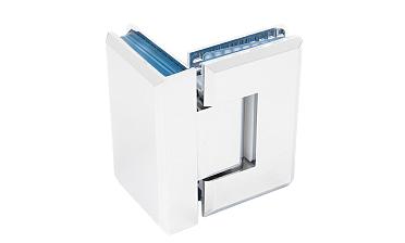 Петля для душевой кабины стекло-стекло 90° 90х55 мм латунь-хром, полированная t304 PC купить в Симферополе