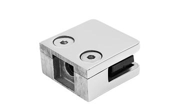 Стеклодержатель литой квадратный с вставками под стекло 8-10 мм, 4+4, на плоскость 41х22х42, полированный (AISI 304) k003-10 купить в Симферополе