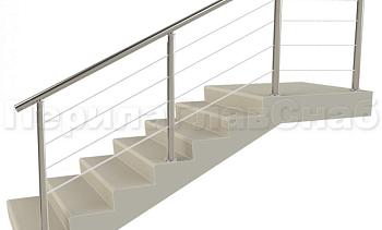 Заполнение из 4х тросиков (тросик в оболочке) для крыльца в Симферополе. Готовые проекты ПерилаГлавСнаб