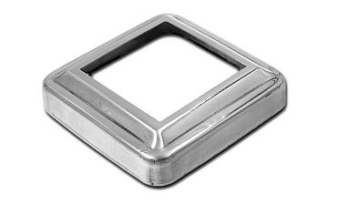 Низ стойки фигурный под трубу 40х40 мм, 64.5х64.5, высота 15 мм, полированный (AISI 304) k396 купить в Симферополе