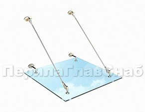 Готовые цельностеклянные козырьки купить в Симферополе